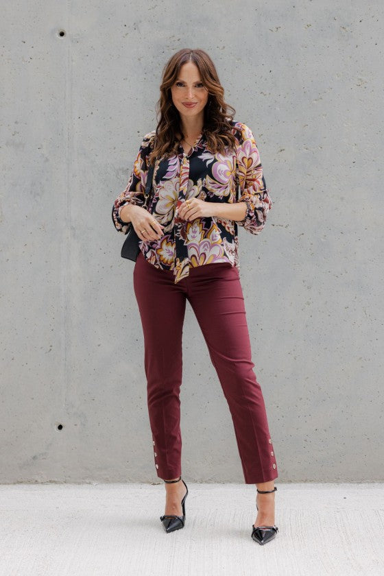 Túnica laçada estampada