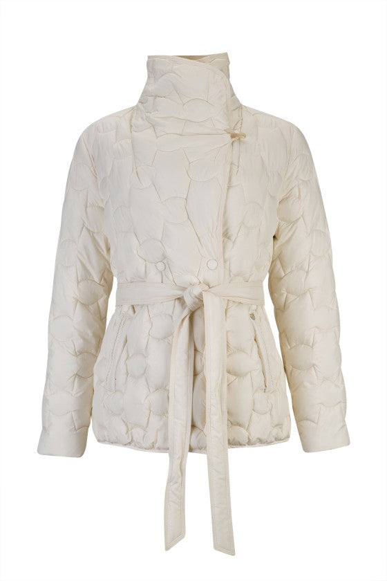 Parka acolchoada com cinto