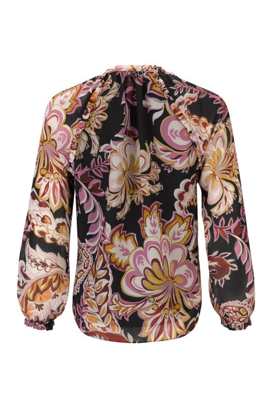 Túnica laçada estampada