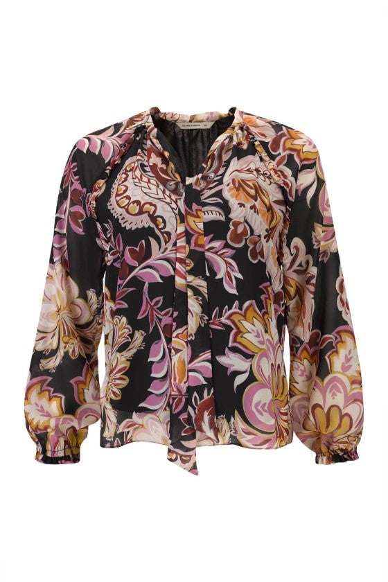 Túnica laçada estampada