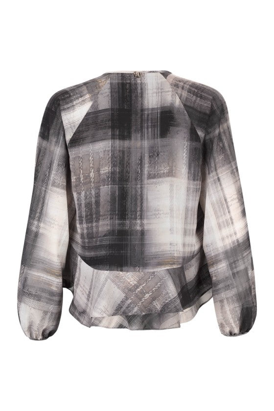 Túnica estampada peplum