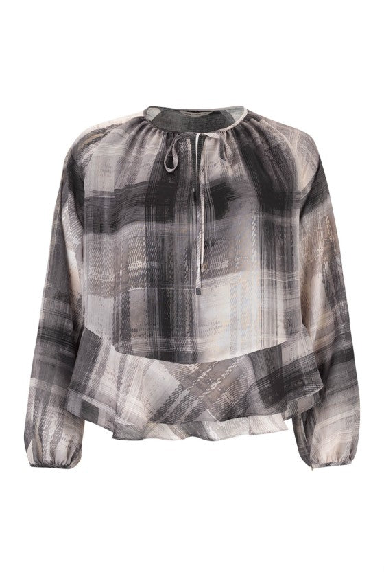 Túnica estampada peplum